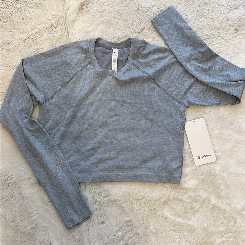 lululemon Light Blue swiftly tech cropped short-sleeve shirt 2.0